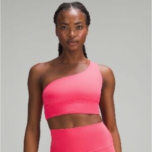 Lululemon Align Asymmetrical One Shoulder Bra in Lip Gloss ❤️ size 10
